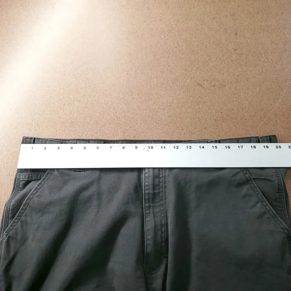 Carhartt Relaxed Fit Canvas Work Pants Rugged Flex Men 40x32 Dark Moss Green